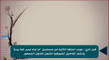 قرار ناري.. موعد الحلقة الثانية من مسلسل “ما تراه ليس كما يبدو” يكشف تفاصيل تشويقية تشعل فضول الجمهور